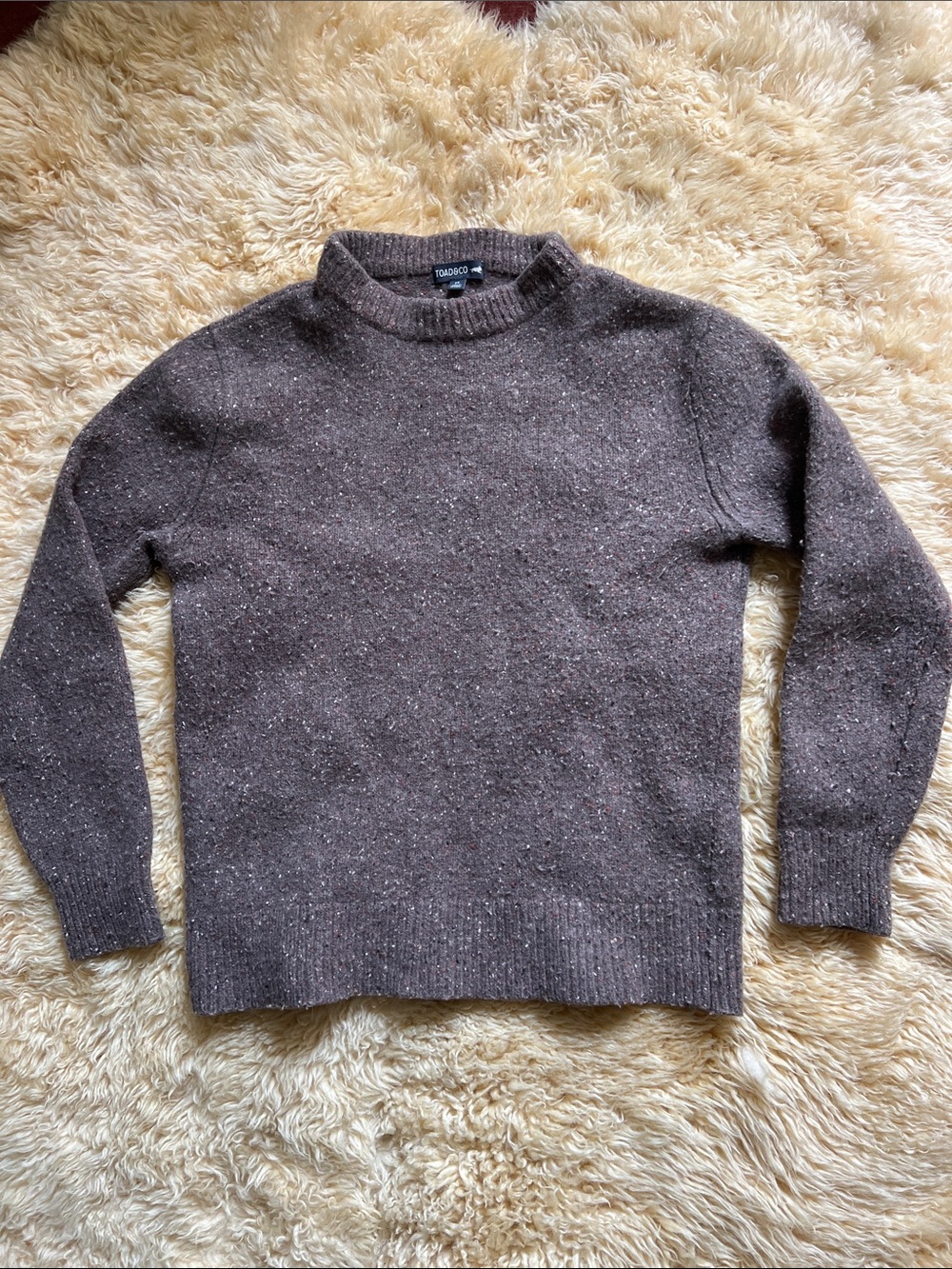 Toad&Co Wilde Crew Sweater - Wool Knit - Brown - Soft